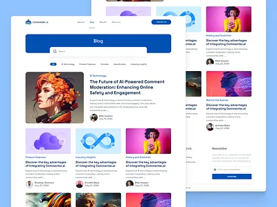 Blog Page UI Design blog blogpage graphic design landing page ui webpage website