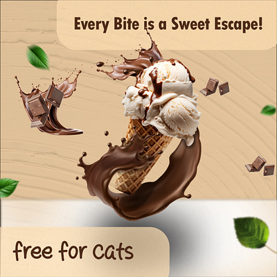 Sweet Escape - Ice Cream Advertisement Concept playful design