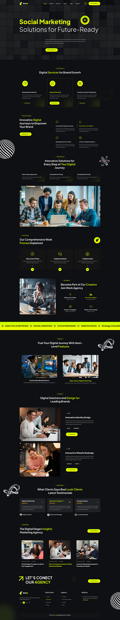 Artek – Digital Marketing Agency Elementor WordPress Theme
