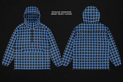 Realistic Anorak Jacket Mockup windbreaker