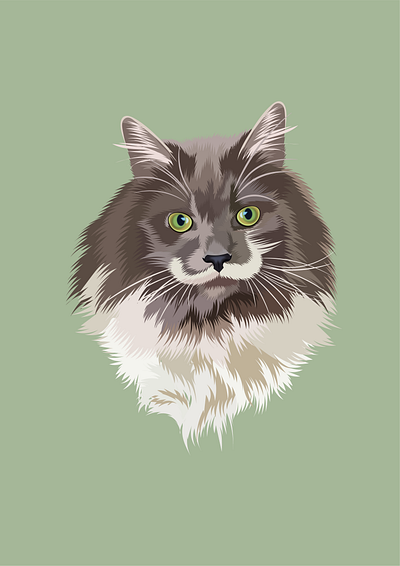 Cat art cat digitalart illustration portrait vector