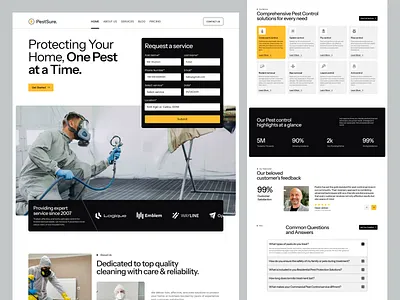 Pest Control Website ant bug bug control web design clean website creative flea pest pest control pest control service pest control website pest expert responsive design service website design service website template ui uiux ux web website wordpress landing
