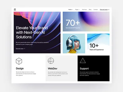 AGNO - Creative Agency WordPress Theme agency ai bento elementor theme ui web webdesign website