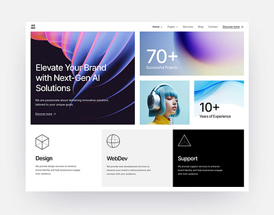 AGNO - Creative Agency WordPress Theme agency ai bento elementor theme ui web webdesign website