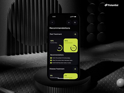 Agrilo — Scan Flow UI Animation | Potential 2d 2d animation 3d 3d animation agri app agriculture app agrilo agro app ai ai app app animation app design dashboard design homepage motion graphics potential ui ui animation ux