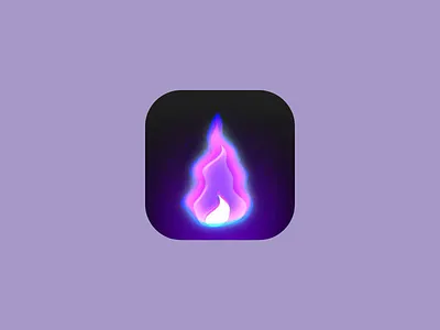 Purple Flame Icon 3d 3d art 3d art work 3d design 3d fantasy decor abstract art colorful creative energy fire graphic design heat magic motion graphics playful playful fire purple vibrant violet