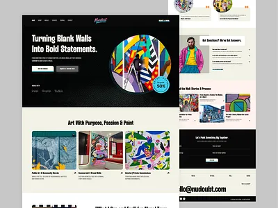 Mural Artist for Urban Spaces animation art artist portfolio branding dashboard mural artist mural artist website portfolio ui urban art urban spaces wall art webdesign