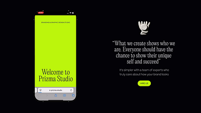 Prizma Studio - Web Design agency black case graphic design interactions mobile motion graphics portfolio studio unique web design
