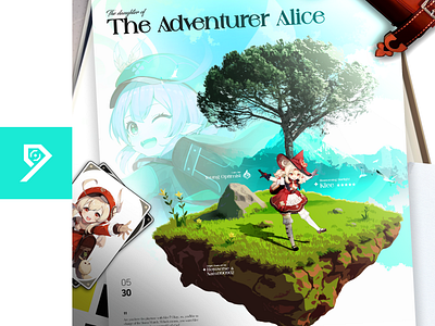 Klee: The Daughter of The Adventurer Alice design game genshin genshin impact genshin impact poster genshin poster graphic design poster poster design