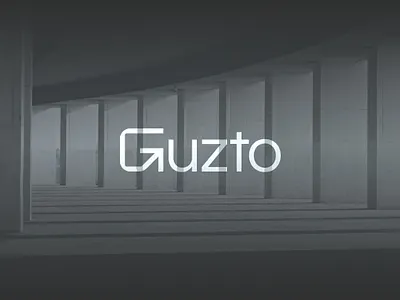 Guzto Logo Concept – Geometric Letter G with Arrow for Progress architecture arrow brand identity branding construction design graphic design grey letter g logo design minimalist modern natural premium rebranding stone supplier visual identity wordmark