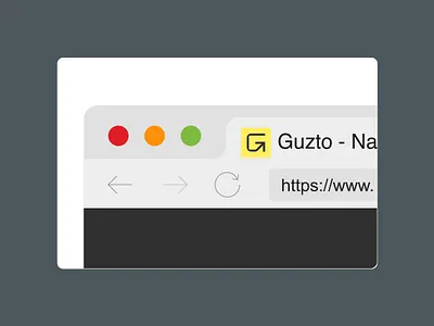 Guzto Branding – Favicon Icon in Browser View arrow brand application brand identity branding browser icon design digital identity favicon design graphic design grey letter g logo design logo usage minimalist minimalist icon modern modern monogram stone visual identity yellow favicon