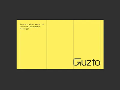Guzto Logo in Stationery – Envelope Layout Mockup architecture brand identity branding branding application branding mockup design envelope graphic design identity system letter g logo design minimalist modern premium stationery stone visual identity yellow