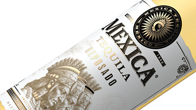 Mexica Tequila Brand Creation alcohol branding alcohol packaging cultural branding custom typography illustration design label design liquor packaging logo design luxury beverage design mexican heritage design packaging design premium spirits branding spirits tequila tequila branding