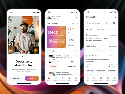Job Finding App Exploration admin app analysis profile app app design app design inspiration appshot best app design clean app job finding job finding app job search modern app recruiting app saas app