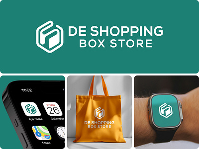 De Shopping Box Store Logo Design best logo best seller boxlogo brand identity branding custom logo design graphic design icon logo identity logo logo design logo designer minimal minimalist minimalist logo modern logo timeless logo ui unique logo