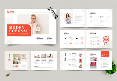 Landscape Modern Proposal Brochure Template minimal design