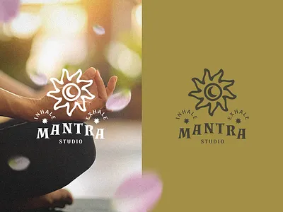 Mantra Studio Yoga aesthetic badge branding design graphic design hipster illustration logo retro vintage vintage badge yoga
