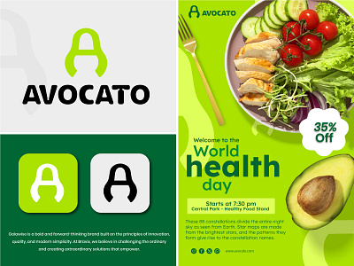 Avocato Logo Design & Brand Identit avocato brandidentity branding brandmark logo veganologo