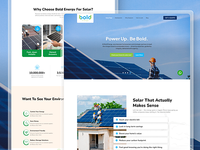 Bold Energy — Solar Energy Landing Page Design branding design e commerce graphic design homepage landing landing page landingpage logo motion graphics solar solar panel solar website solar website design ui web web design website design website solar website ui