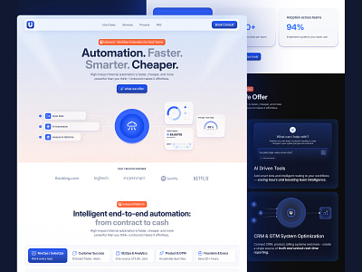 Unbound AI Automation – Landing Page design ai automation landing page design no code design saas saas landing page ui ux design website design workflow automation