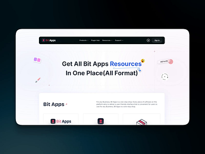 Brand Assets Landing page | Bit Apps | UI/UX design landing page design product design ui uiux design user experience design user interface design website design