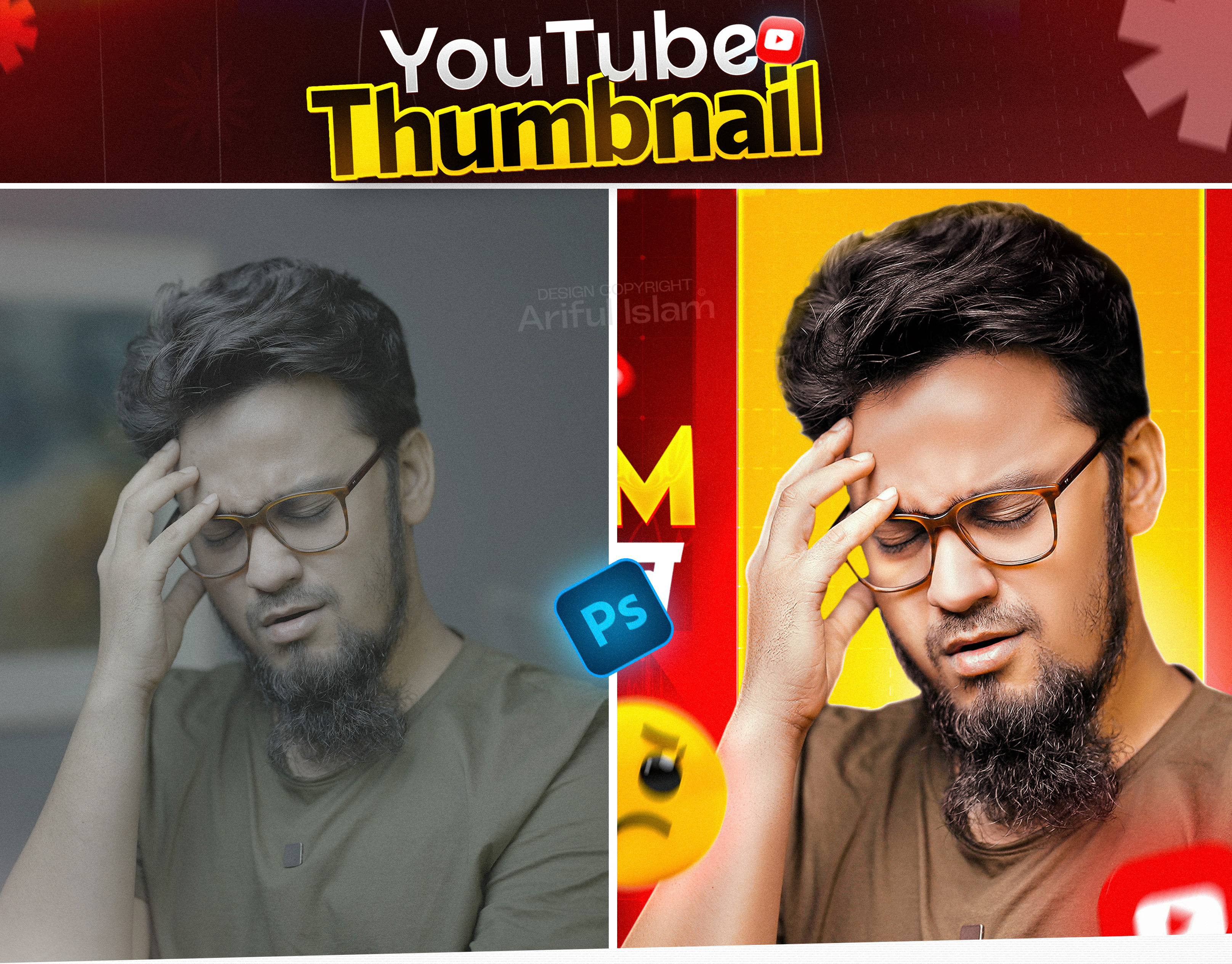 High CTR YouTube Thumbnail Design graphic design photoshop poster thumbnail thumbnail design youtube youtube thumbnail yt thumbnail