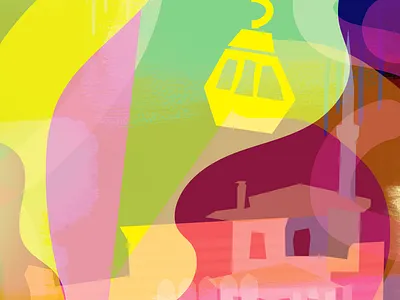 Tram Station Visuals color design graphic design illustrator layers overlay photoshop