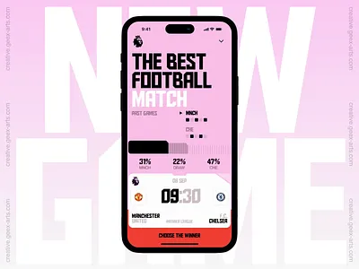 Football animation dashboard design game homepage illustration interface ios iphone mobile news sport ui