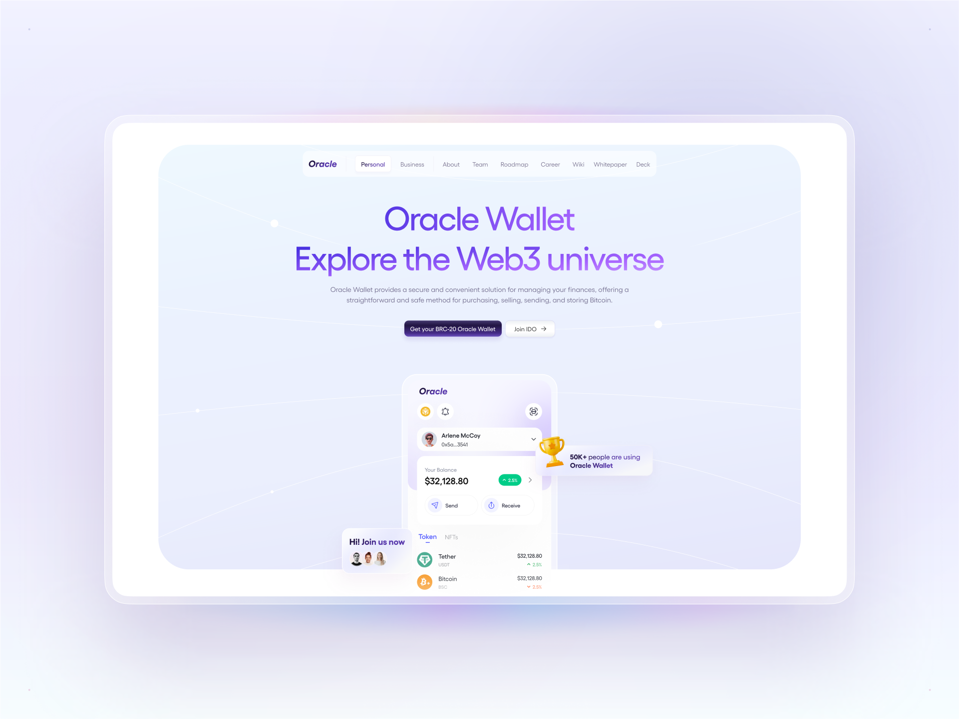 Oracle Wallet abstract blockchain graphic design illustration ui webdesign