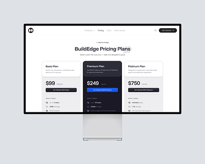 BuildEgde - Pricing Plans founders pricinglist saas saas design startup ui ux web