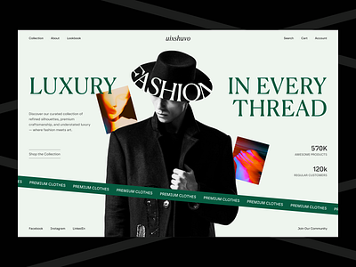 Fashion E-Commerce Landing Page b2c buy ecommerce fashion item list landing page marketplace minimal onlineshop saas sell shop shopify shopping startup store ui design web app web design