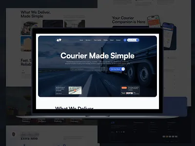 Courier Delivery Platform-Full Website cleanui courierapp darkui deliveryapp designsystem figmadesign logisticsux modernui productdesign responisvedesign uidesign uiinspiration uxdesign webappdesign webui
