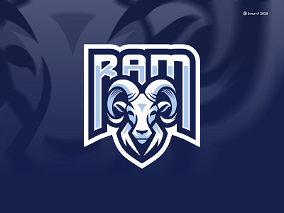 Ram Mascot Logo animal animal logo branding esport esport logo goat graphic design horn illustration logo logo design mascot ram sheep sport