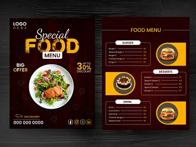 Food menu design branding food fressfood graphic design menu orginalfood