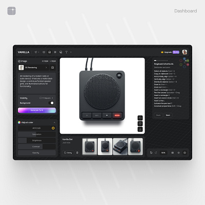 3D Object Builder - AI 3d ai branding builder clean design generate product renderer softwarre tool ui ux