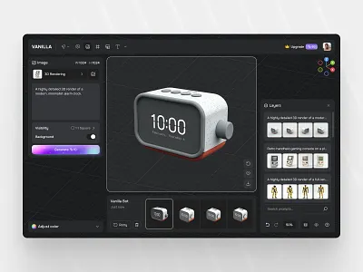 3D builder tool - AI builder 3d 3d editor ai branding builder clean copilot dashboard design generate generative online editor product startup ui ux web web interface