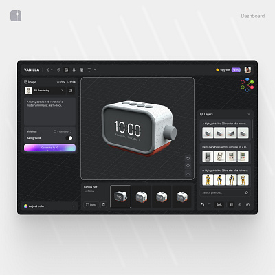 3D builder tool - AI builder 3d 3d editor ai branding builder clean copilot dashboard design generate generative online editor product startup ui ux web web interface