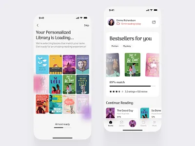 Mobile Reader UI Design application clean design feed ios app library online reader product rating startup ui ui design ui interface ux