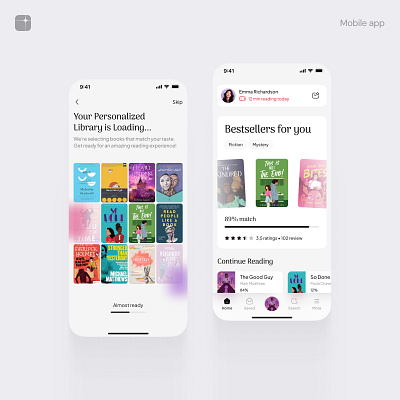 Mobile Reader UI Design application clean design feed ios app library online reader product rating startup ui ui design ui interface ux