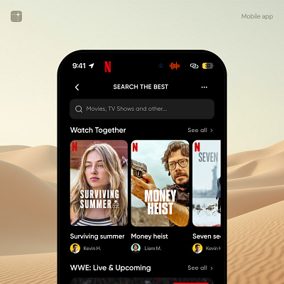 Netflix - UI experiment. clean concept design ios app ios design movie app product redesign search startup streaming app ui ui design ui interface ux