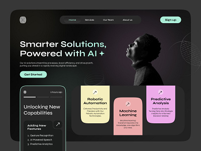 AI Website Design ai ai website artificial intelligence branding design digital finance graphic design interface landing landing page minimal saas saas landing page saas website ui ux web webpage website