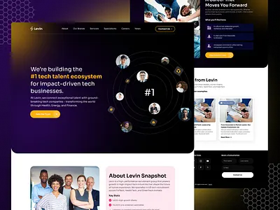 Tech Talent Website – Clean UI/UX Design in Figma app design design figma home page landing landing page ui ui ux design uiux user interface design ux website mobile design website design