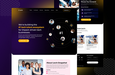 Tech Talent Website – Clean UI/UX Design in Figma app design design figma home page landing landing page ui ui ux design uiux user interface design ux website mobile design website design
