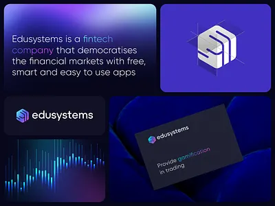 Logo, Sign, Business Card for Fintech | Edusystems brand identity branding business card crypto cube design finance fintech graphic design identity logo logotype marketing design product design sign ui