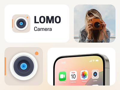 Camera Icon app icon app ui camera camera icon dark icon launcher orange photo polaroid retro ui video vintage