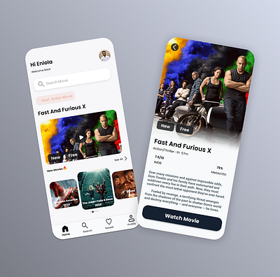 Movie app art branding design graphic design illustration logo typography ui ux