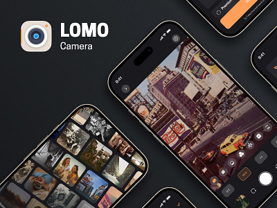 Vintage & Retro Camera UI app ui camera dark graphic design gray history icon old orange photo pictures retro ui vdeo vintage