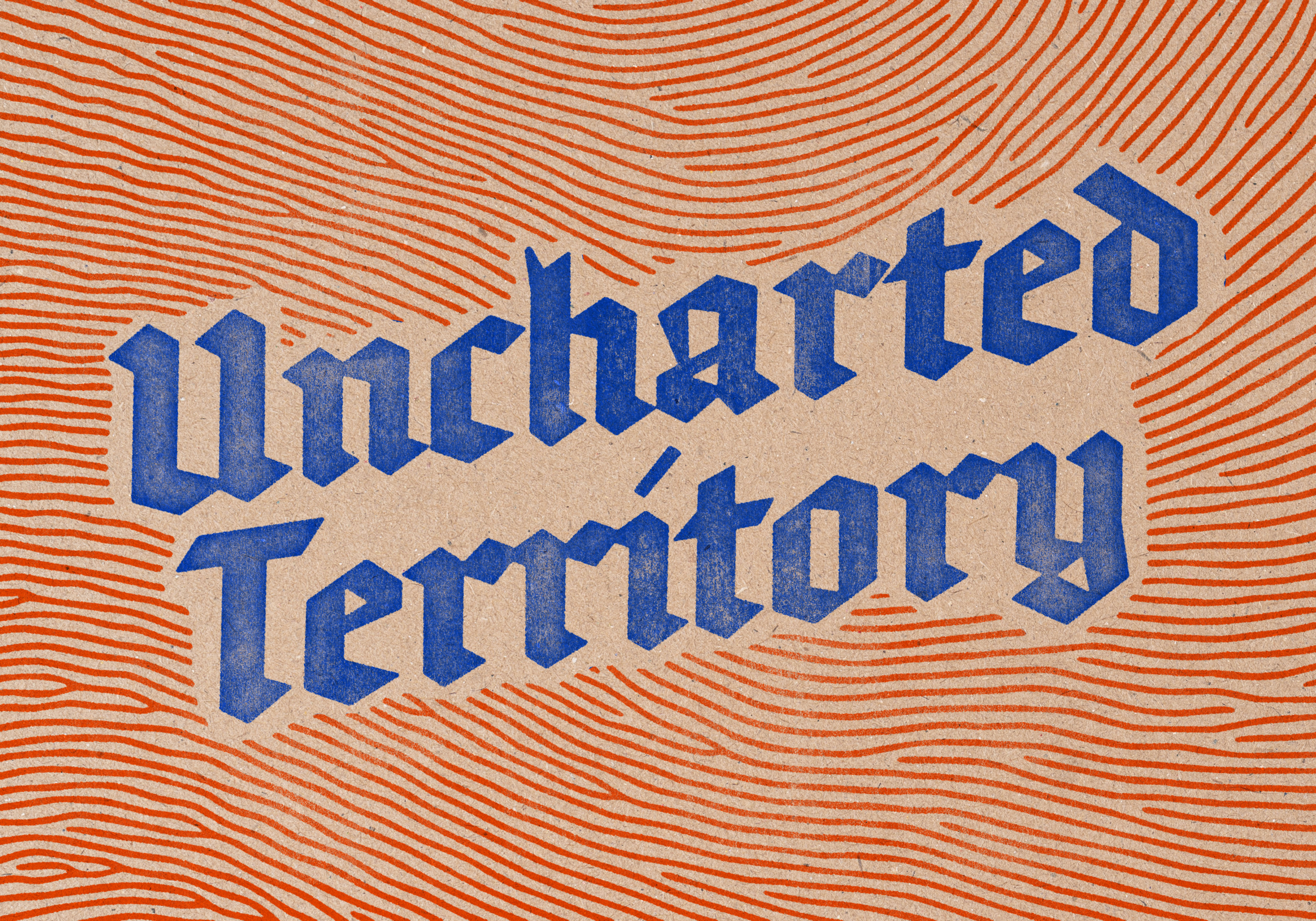 "Uncharted Territory" Type Experiment Graphic graphic design illustration letterpress pattern printmaking typography vector