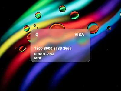 Glassmorphism card😎 ui