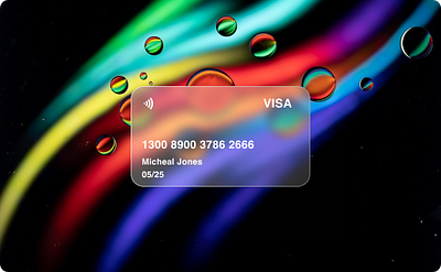 Glassmorphism card😎 ui